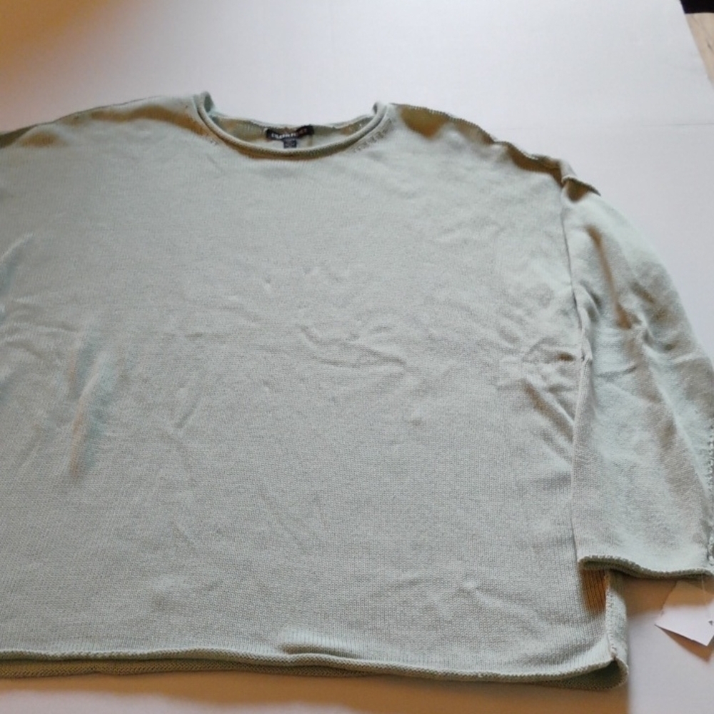 Eileen Fisher Roll Neck Sweater Mint Green Oversized Trendy 2026 Unisex S